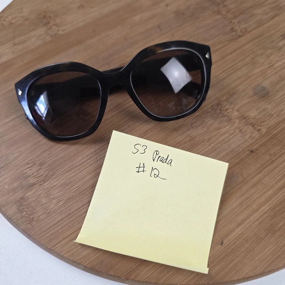 Prada SPR 16V Sunglasses Womens Brown Tortoise Brown Butterfly Tinted Italy - Picture 16 of 16